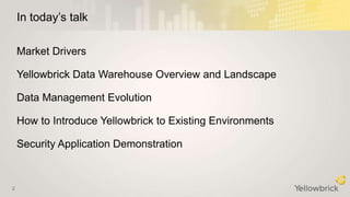 How Yellowbrick Data Integrates to Existing Environments Webcast | PPTX