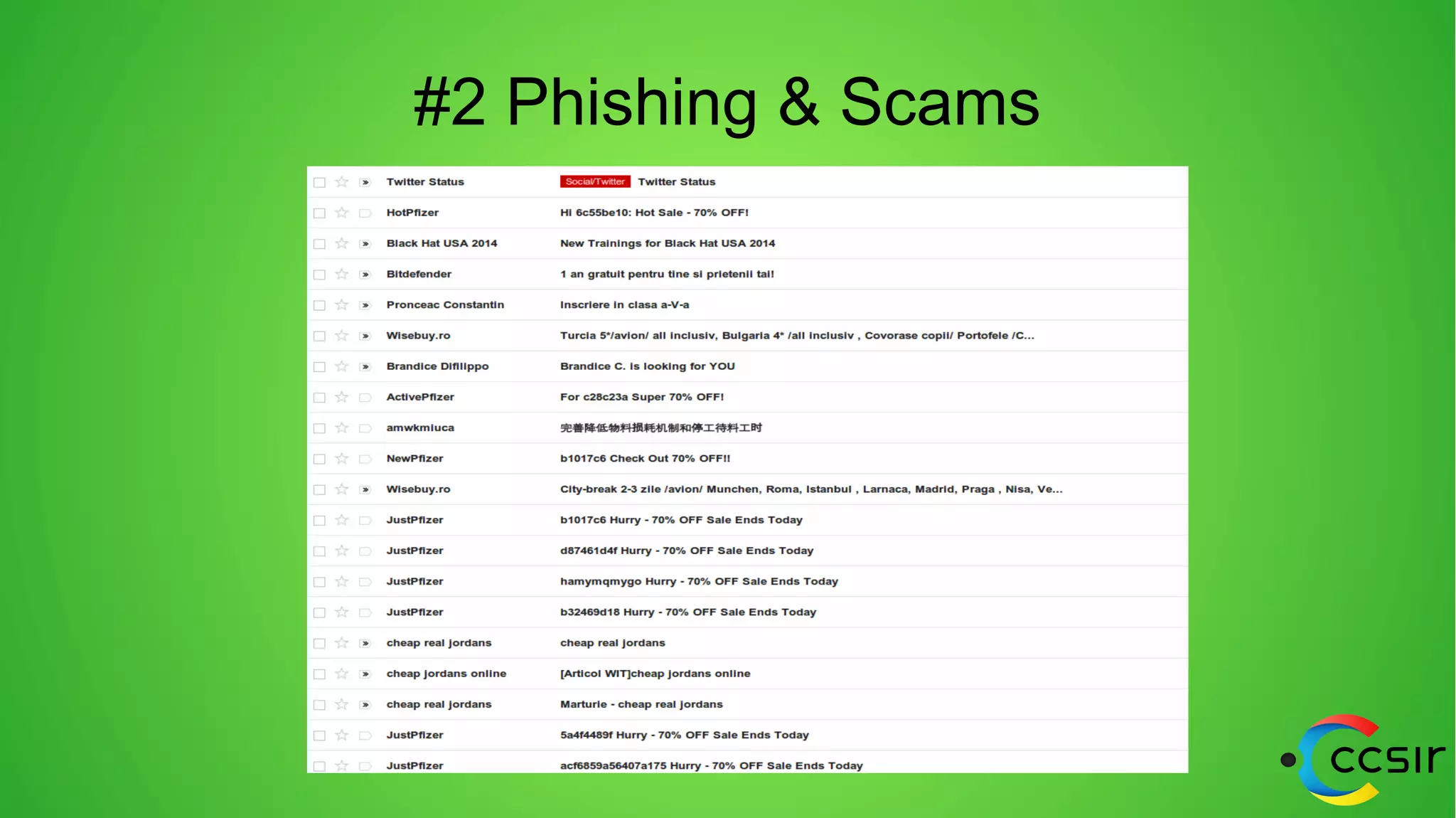 #2 Phishing & Scams
 