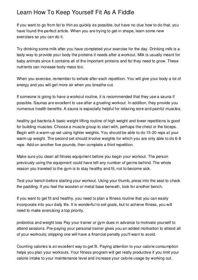 How to stay healthy essay