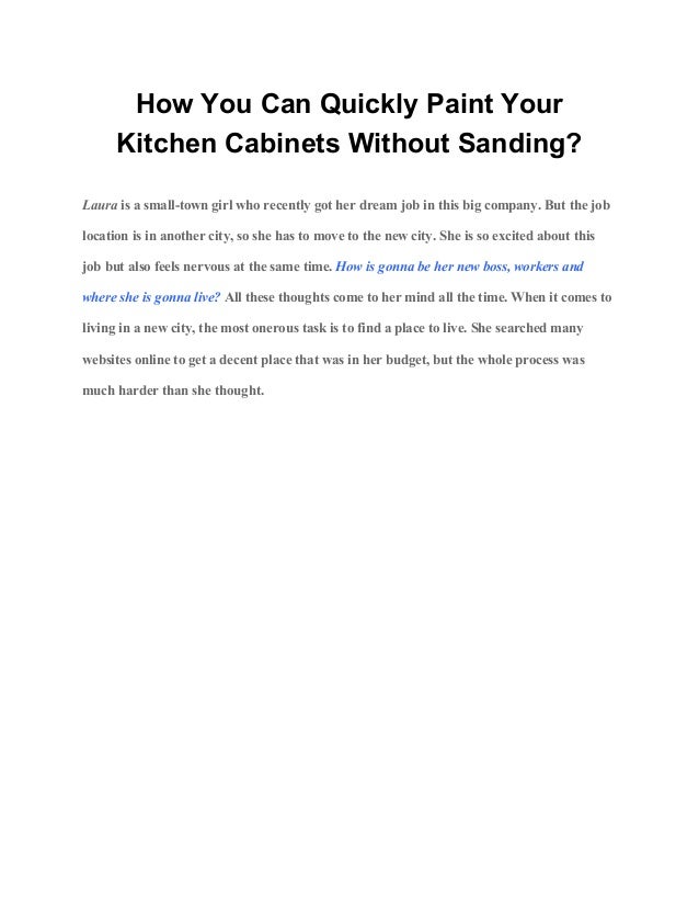 How You Can Quickly Paint Your Kitchen Cabinets Without Sanding