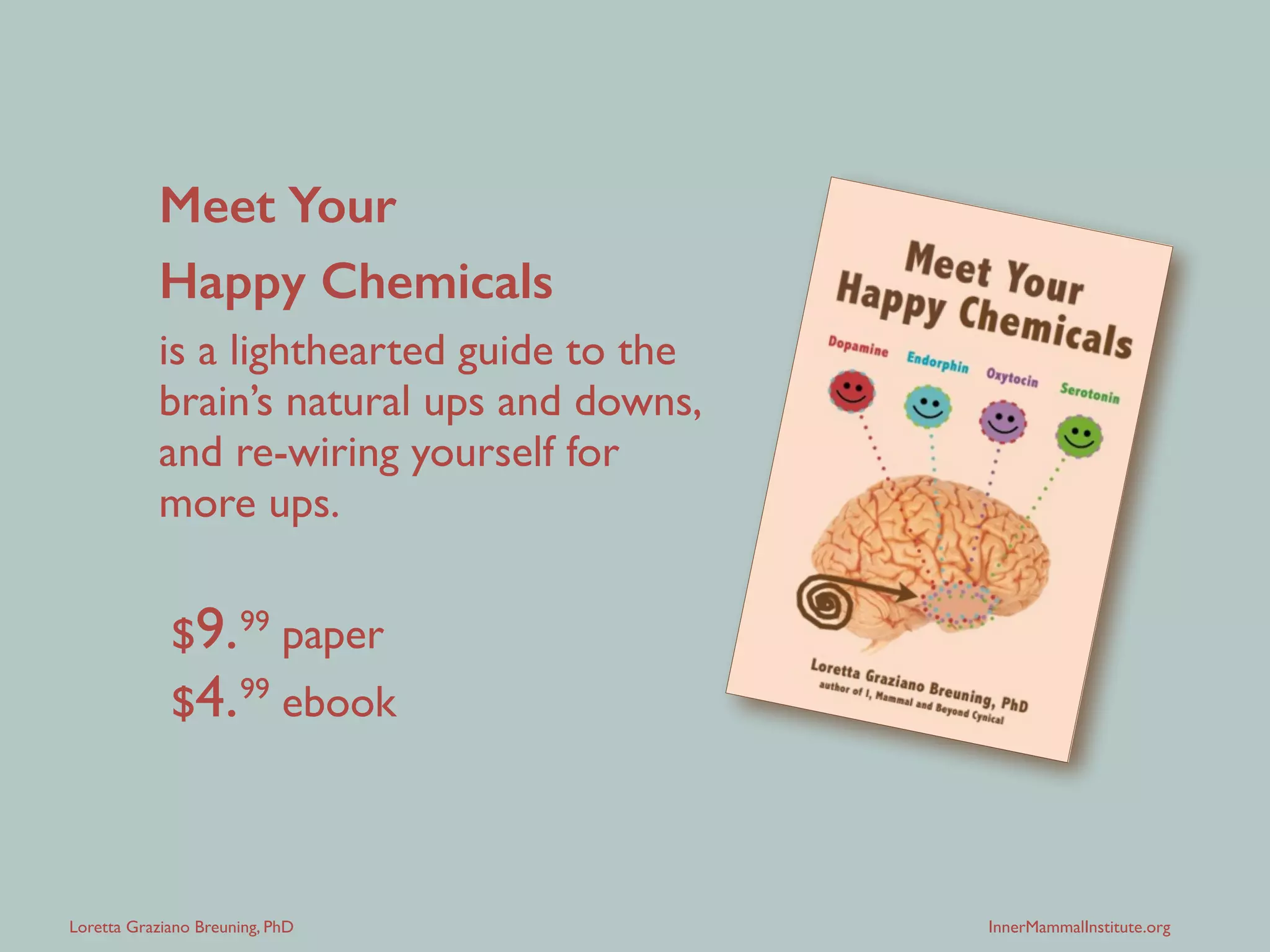 Loretta Graziano Breuning, PhD InnerMammalInstitute.org
Knowing how
your brain works
helps you
understand
yourself
and others.
 