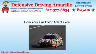 How Your Car Color Affects You
 
