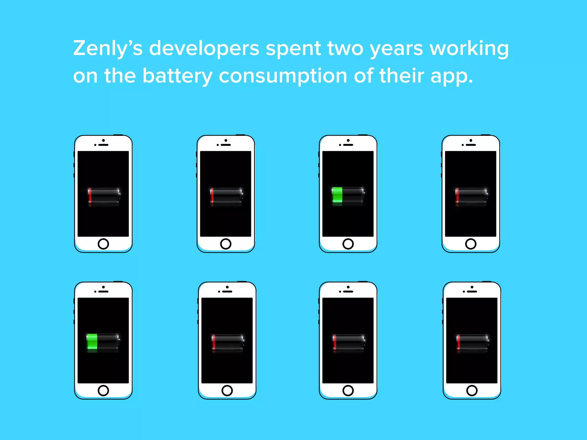 Zenly’s developers spent two years working
on the battery consumption of their app.
 