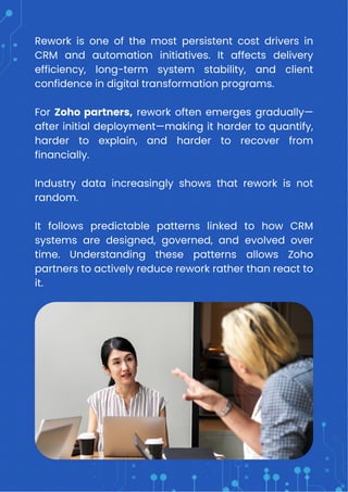 reducing rework and deployment errors: save 4x time,... How Zoho Partners Can Reduce Rework in CRM and Automation Projects | PDF