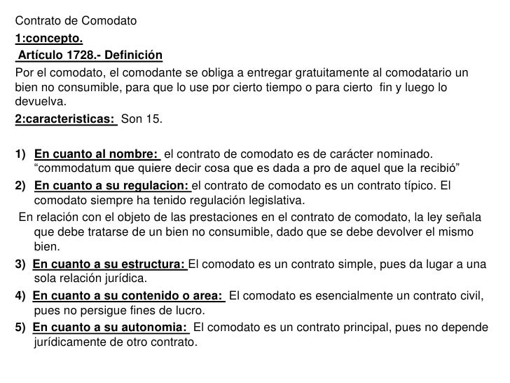 contrato de comodato