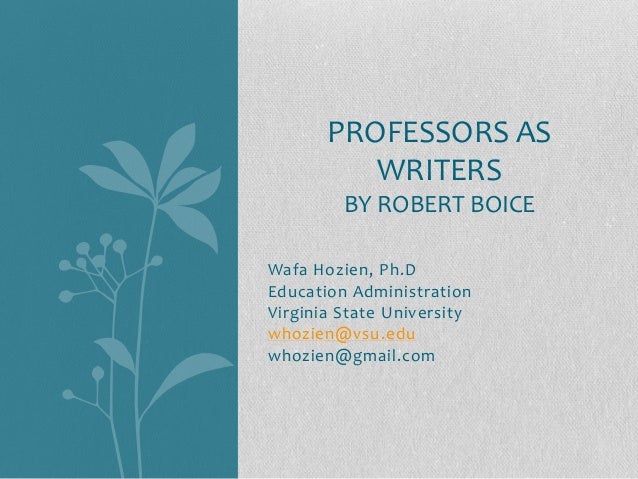 Professors as Writers professors as writers