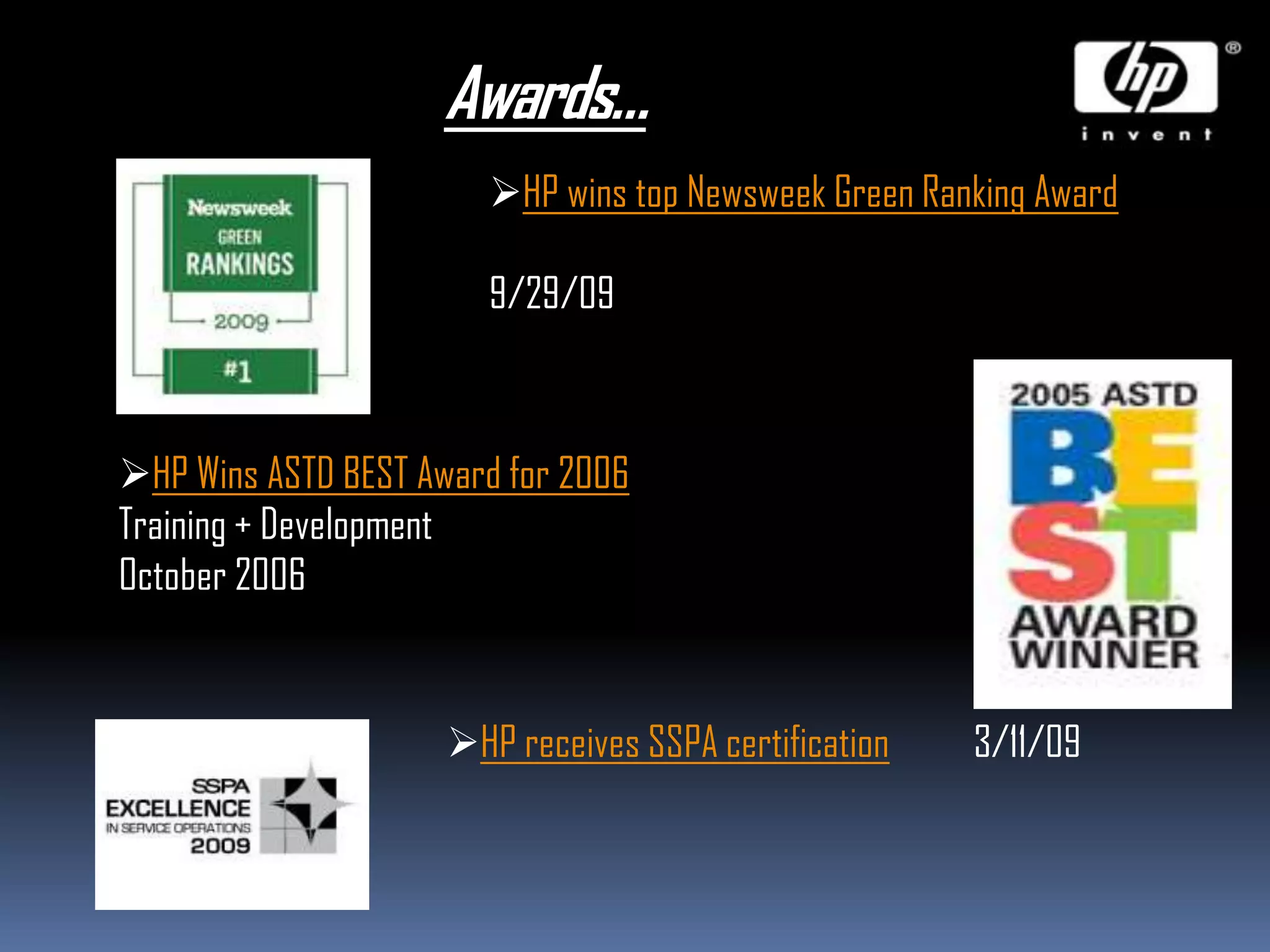 Mark HurdAbout HP…!!develops and manufactures computing, data storage, and networking hardware, designing software and delivering services