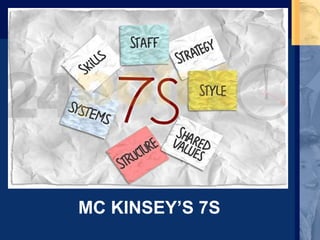 MC KINSEY’S 7S
 
