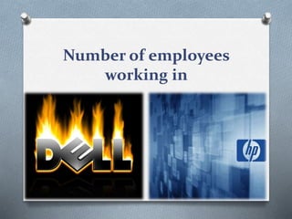 Number of employees
working in
 