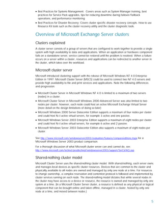 Hp Best Practices For Microsoft Exchange Server 2000 And 2003 Cluster ...