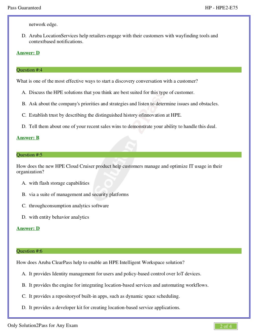 HPE2-B06 Testfagen
