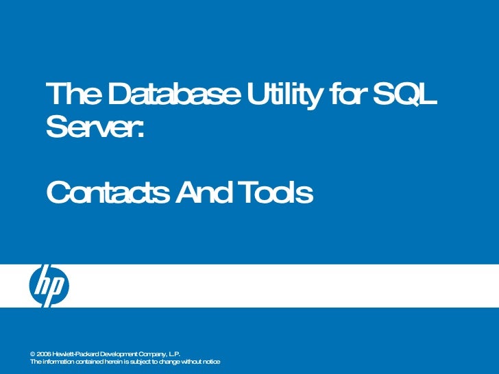Database Utility