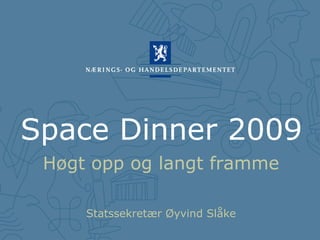 Space Dinner 2009 ,[object Object],[object Object]