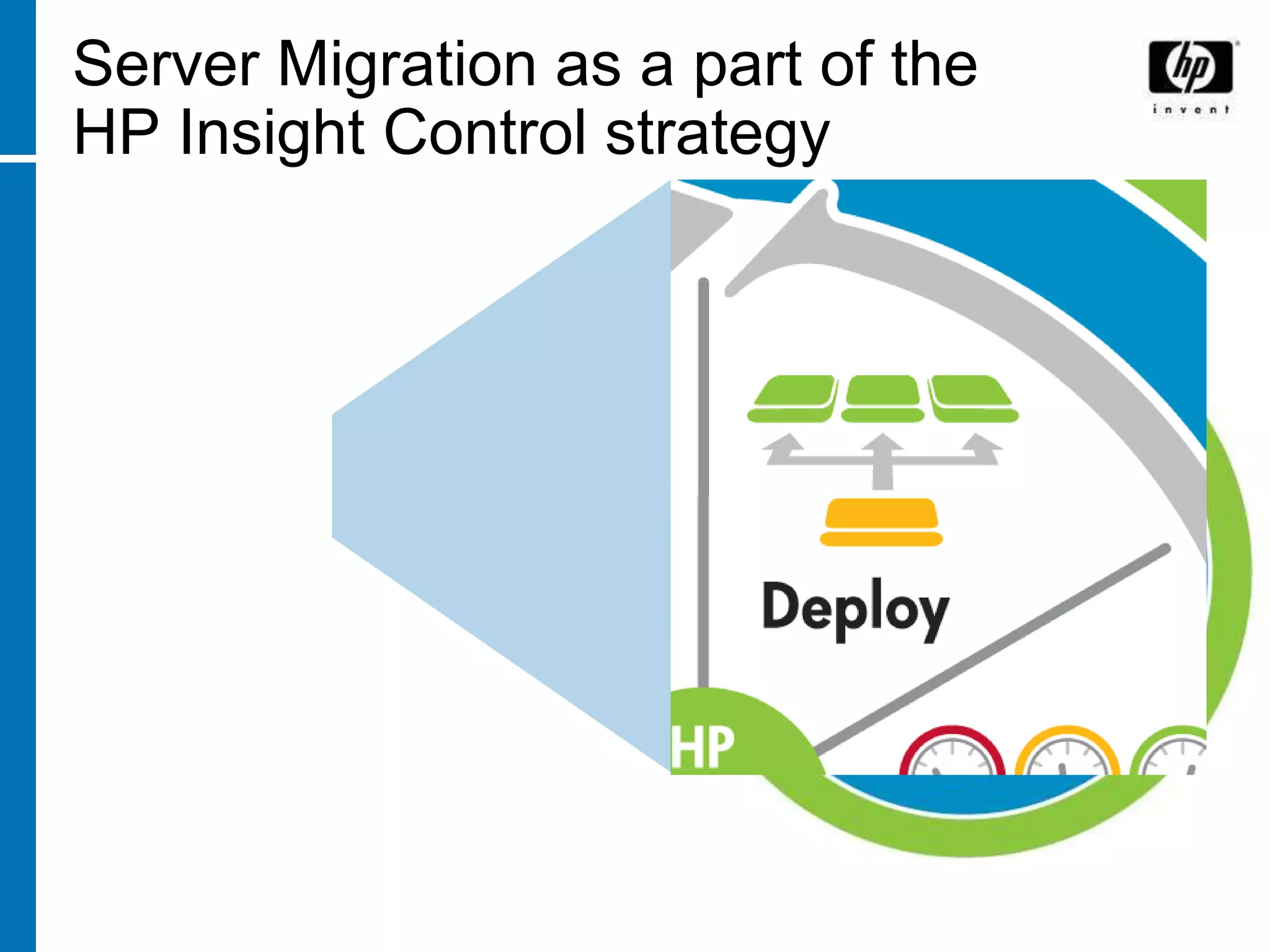 Server Migration as a part of the
HP Insight Control strategy
 