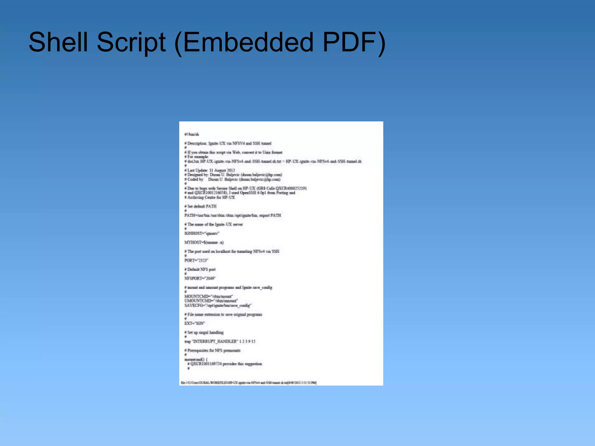 Shell Script (Embedded PDF)

 