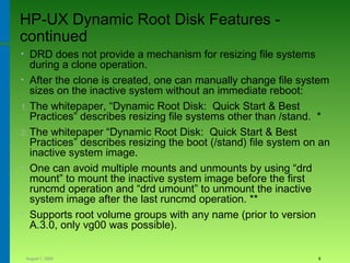 Ff Using Drd HP-UX Dynamic Root Disk vs Solaris Live Upgrade vs AIX Multibos by ...