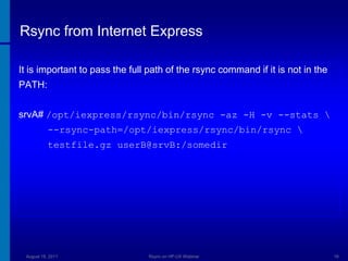 HP-UX with Rsync by Dusan Baljevic | PPTX