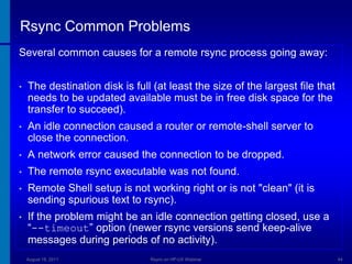 HP-UX with Rsync by Dusan Baljevic | PPTX