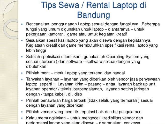 Hp 08157112575, Sewa Laptop Bandung, Rental Laptop Bandung