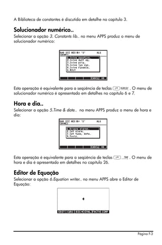 Hp 50g user's guide portuguese