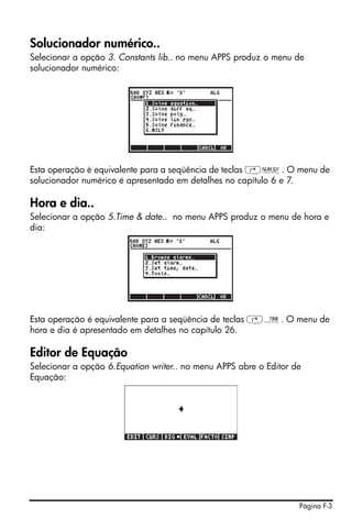 Hp 50g user's guide portuguese