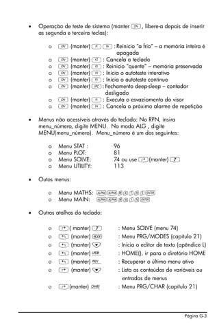 Hp 50g user's guide portuguese