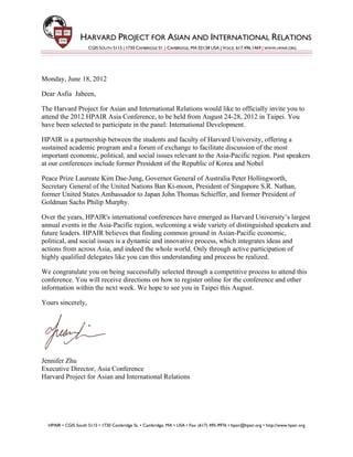 HPAIR Acceptance 2012 | PDF