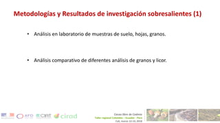 Contenido de cadmio en granos de cacao