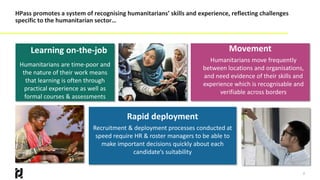 2
Humanitarians are time-poor and
the nature of their work means
that learning is often through
practical experience as we...