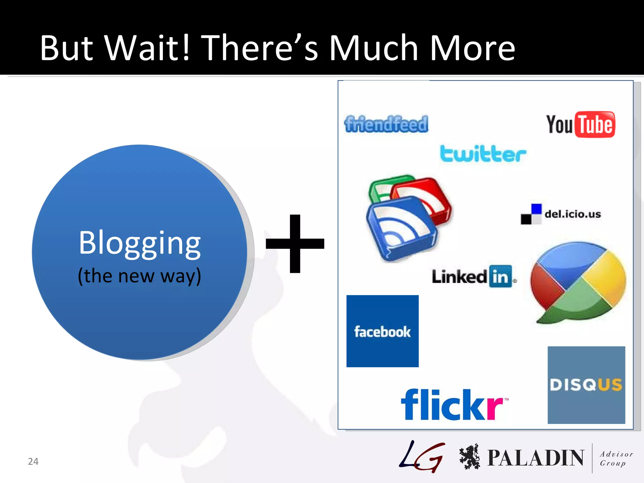 But Wait! There’s Much More Now. Blogging (the new way) + 