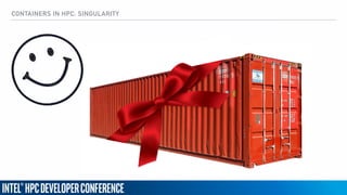 CONTAINERS IN HPC: SINGULARITY
 