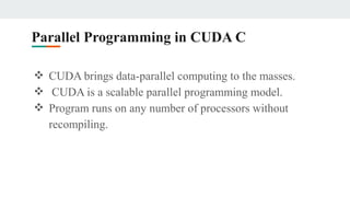 CUDA Architecture | PPT | Operating Systems | Computer Software and ...