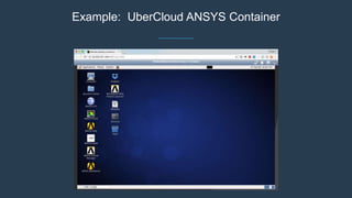 Example: UberCloud ANSYS Container
 