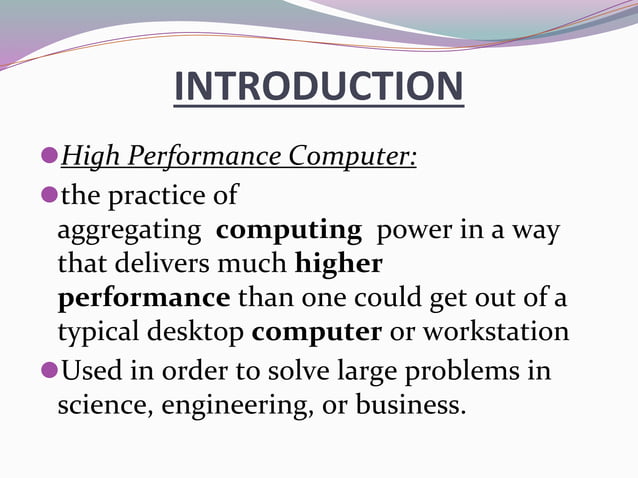 High Performance Computer | PPT