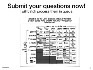 Raamana
Submit your questions now!
49
I will batch process them in queue.
 