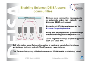 DEISA Distributed European Infrastructure for Supercomputing Applications