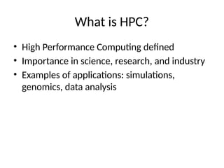 HPC High Performance Course Presentation.pptx