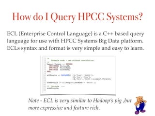 HPCC Systems vs Hadoop | PDF