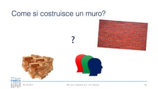HPC per l’industria 4.0 - Eric Pascolo03/10/2017
Come si costruisce un muro?
40
?
 