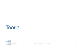 HPC per l’industria 4.0 - Eric Pascolo03/10/2017
Teoria
5
 