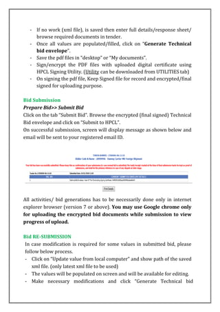 Tender doctmen of HPCL Compressed Bio Gas (CBG) | PDF