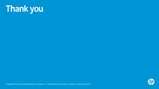 © Copyright 2012 Hewlett-Packard Development Company, L.P. The information contained herein is subject to change without notice.
Thankyou
 