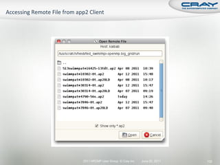 2011 HPCMP User Group © Cray Inc.   June 20, 2011   132
 