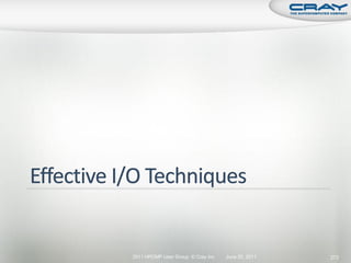 2011 HPCMP User Group © Cray Inc.   June 20, 2011   272
 