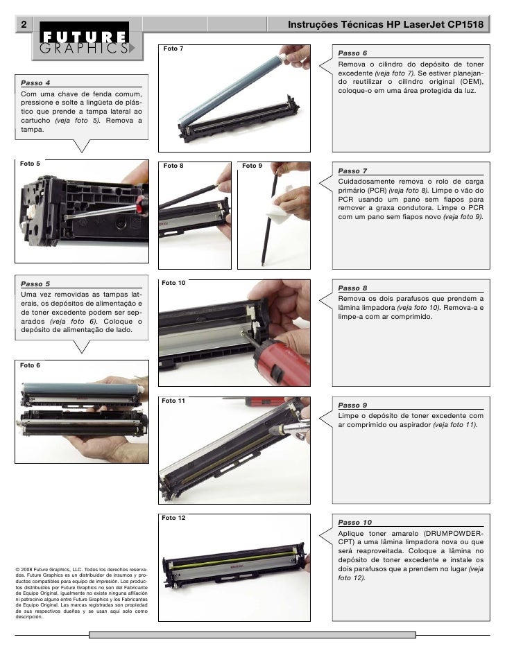 Manual de Recarga HP CP1215 | CP1515 | CP1518 | CM1312.