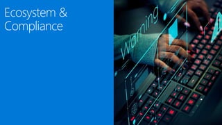 © Microsoft Corporation
Ecosystem &
Compliance
 