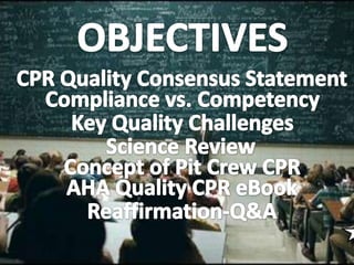 HIGH PERFORMANCE CPR and RESUSCITATION QUALITY IMPROVEMENT | PPTX