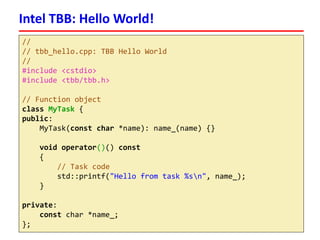 Лекция 8. Intel Threading Building Blocks | PDF