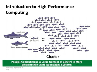 Introduction to High-Performance
Computing
Wednesday, September 15,
2021
12
 