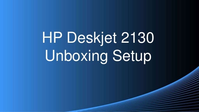 hp deskjet 2130 series install